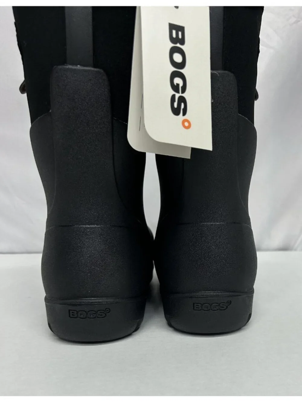 Bogs Classic Seamless Mid Rain Boots Womens Size 6 Black Waterproof Insulated BN